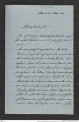 Nachlass Franz Steindachner, Brief von Gustav Schneider (senior) an Franz Steindachner (08.05.1876), Inv.Nr. 461.02, Seite 1